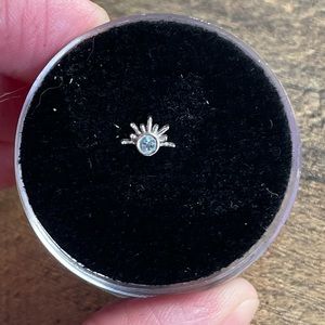 BVLA Live To Tell 14K White Gold Swiss Blue Topaz Threadless End (Press Fit)